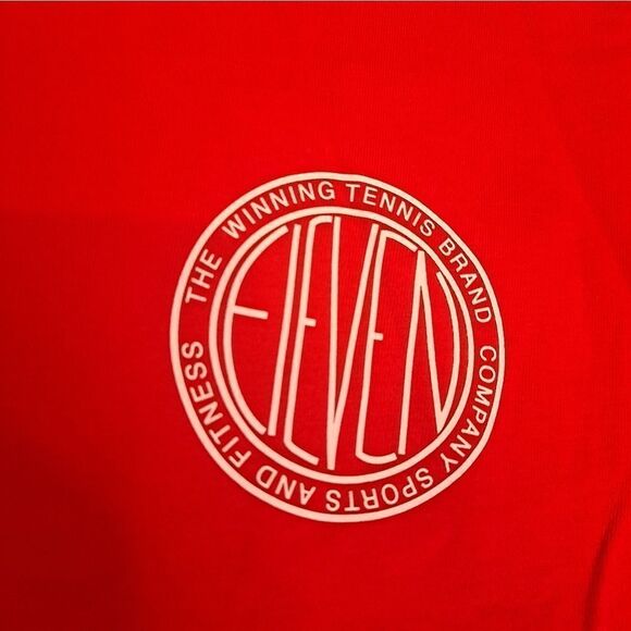 Eleven by Venus Williams Retro Daze Short Sleeve Cropped Tee Apple Red - Picture 7 of 10